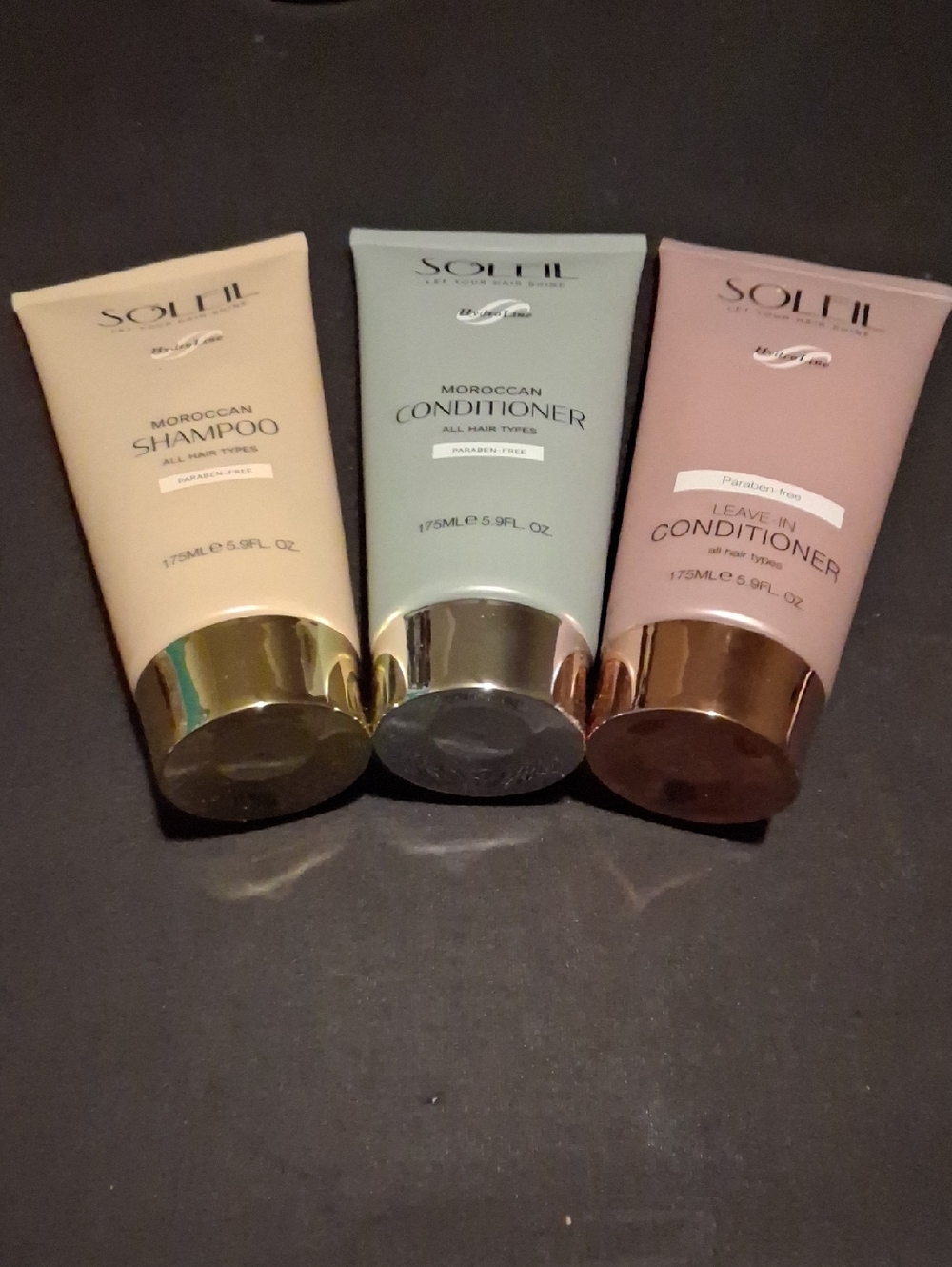 SOLEIL Moroccan Shampoo, Conditioner, and Leave-In Conditioner